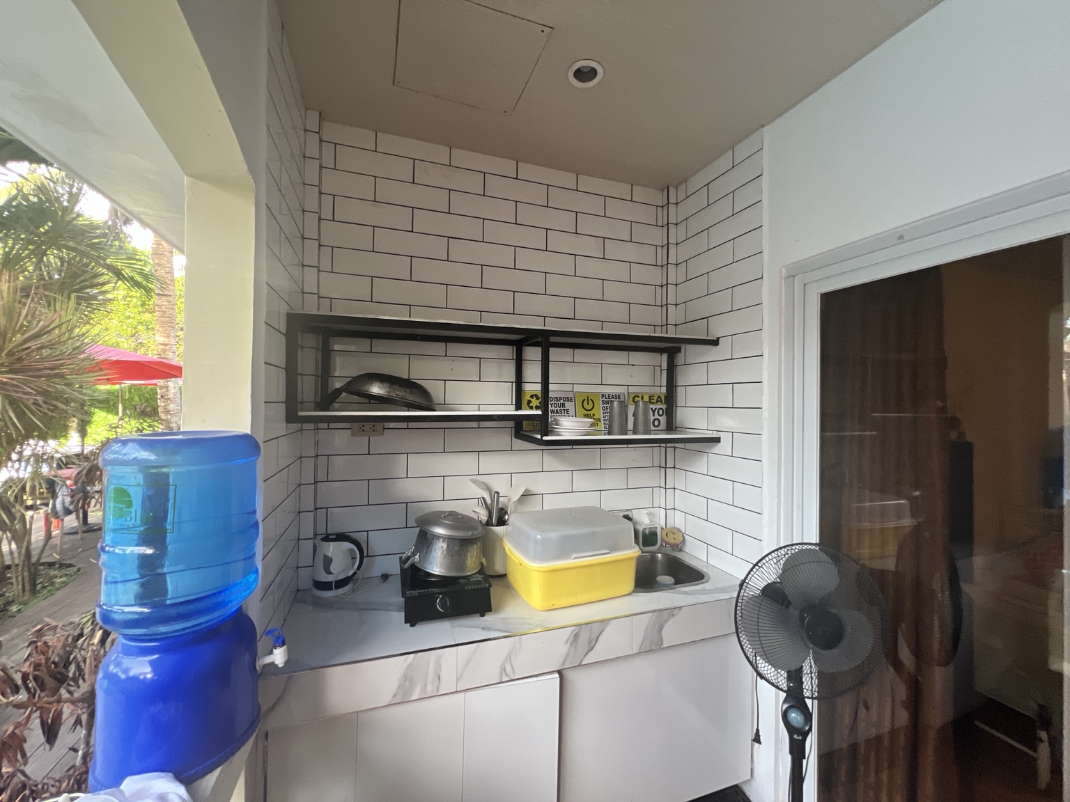 A private in-room kitchen